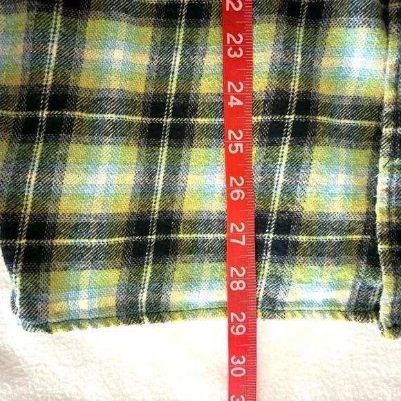 Levi’s Black/Green Plaid Flap Pocket Button Down Workers Flannel Shirt Size L - Picture 15 of 15